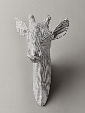 Restoration Hardware Paper-Mâché Wall Mounted Elephant, Antelope, Giraffe.